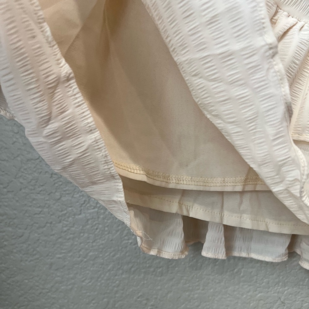 NWT Indikah Ivory Ruffle Tiered Dress, M - Picture 7 of 7